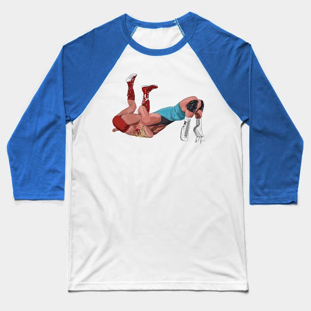 Flair vs Perfect: Loser Leaves Town Baseball T-Shirt by 51Deesigns